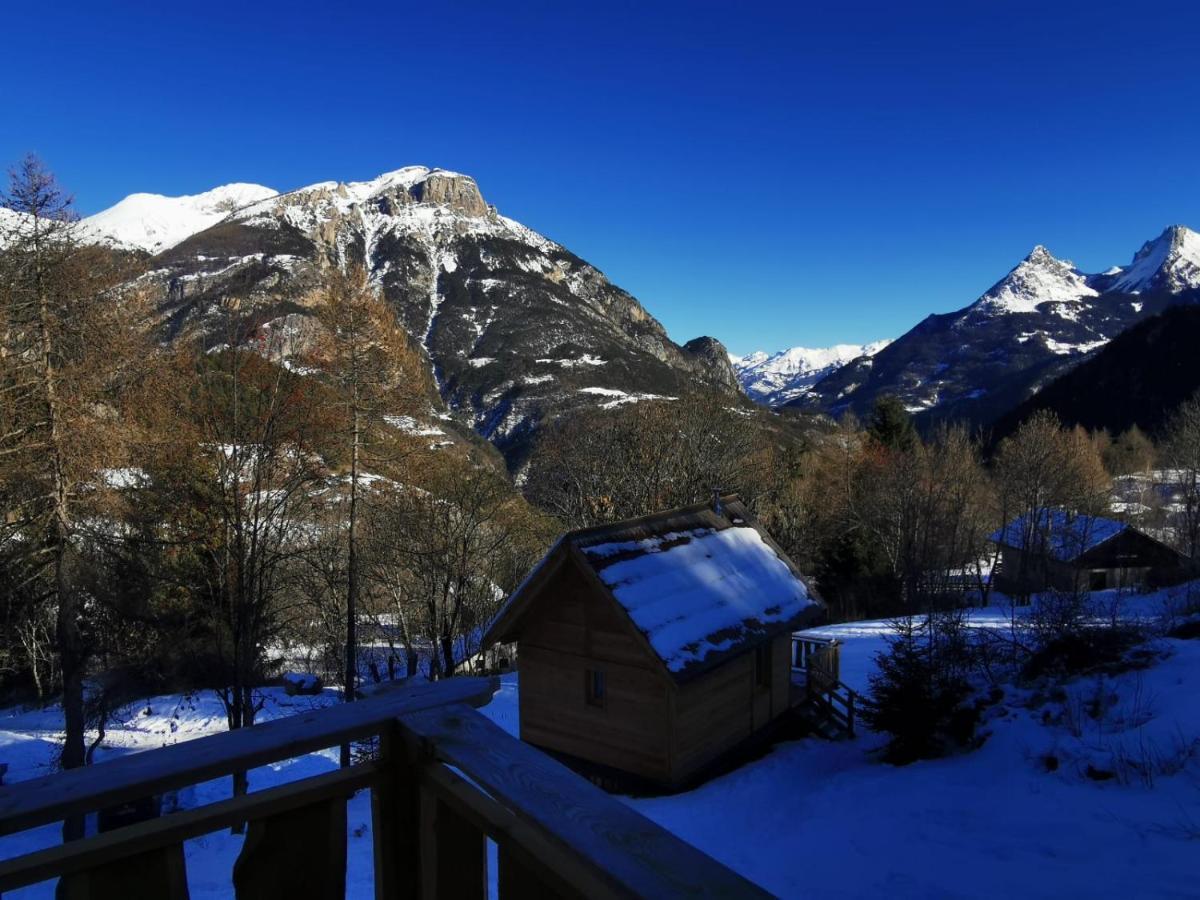Les cabanes du domaine de l Esperluette Le Lauzet-Ubaye Extérieur photo